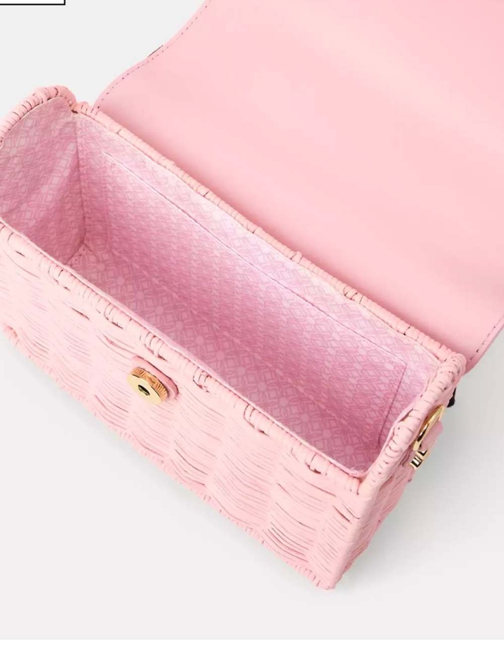 NWT Lilly Pulitzer Teighen bow wicker pink bag - Picture 5 of 11